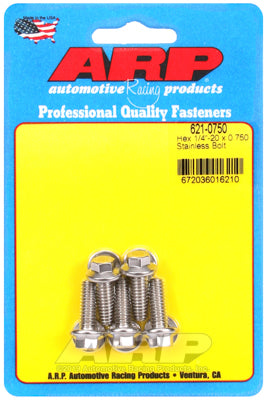 ARP 1/4in x 20 - .75in UHL Hex SS Bolt (5/pkg) ARP