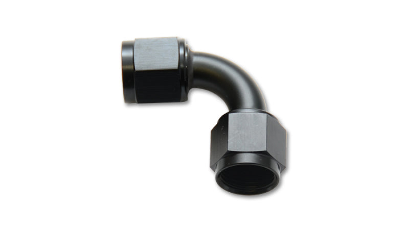 Vibrant -20AN Female 90 Degree Union Adapter (AN to AN) - Anodized Black Only Vibrant