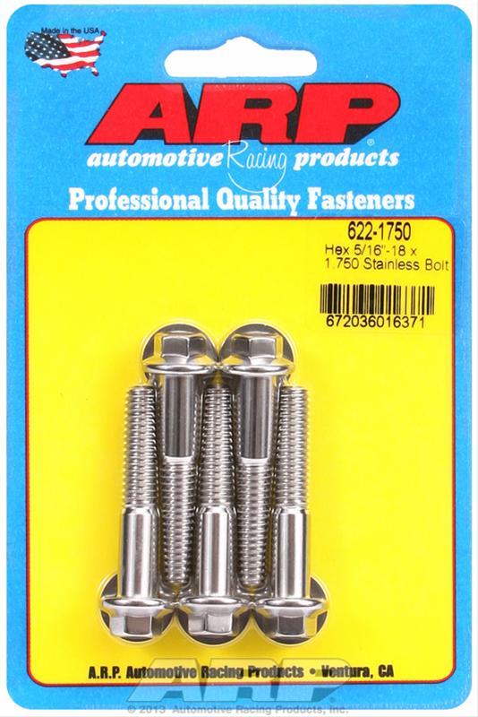 ARP 5/16-18 x 1.750 SS Hex Bolts (5/pkg) 622-1750