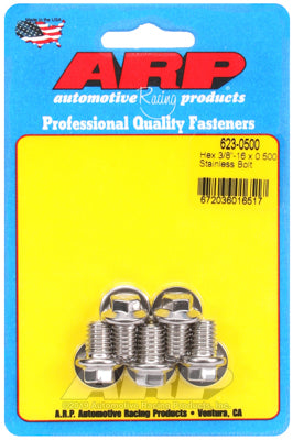 ARP 3/8-16 x 0.500 Hex SS Bolts (5/pkg) ARP