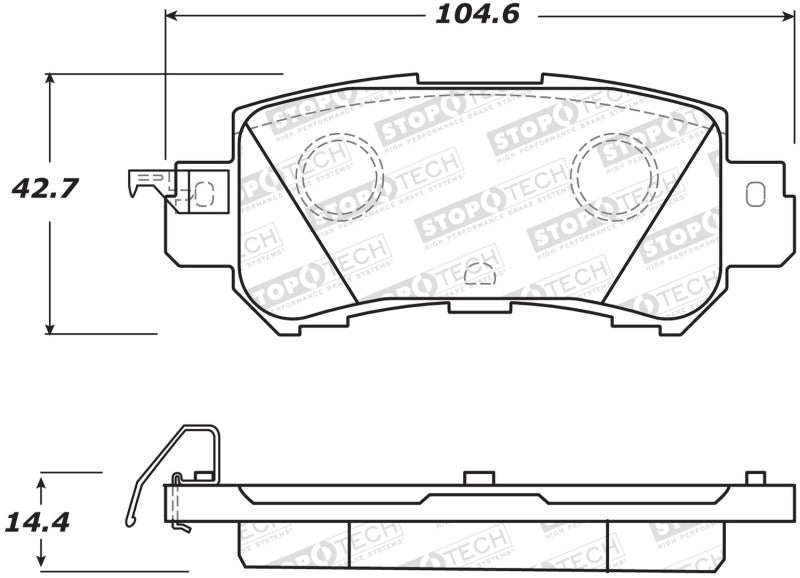 StopTech Premium Ceramic Front Brake Pads - 308.16240 Stoptech