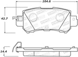 StopTech Premium Ceramic Front Brake Pads - 308.16240