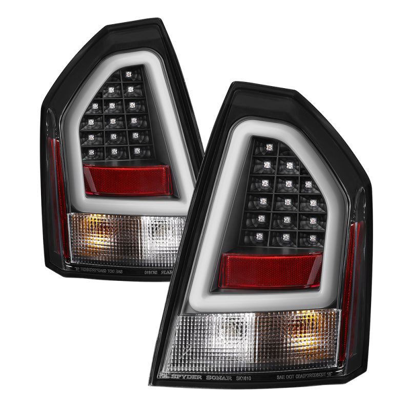 Spyder Chrysler 300C 08-10 V2 Light Bar LED Tail Lights - Black ALT-YD-C308V2-LED-BK SPYDER