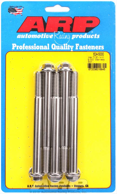 ARP 7/16-14 x 5in SS Hex Bolt Kit (Pack of 5)