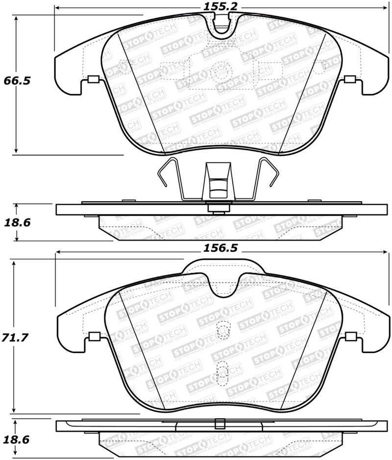 StopTech Premium Ceramic Brake Pads - 308.12410 Stoptech