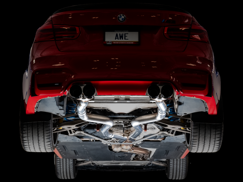 AWE Tuning BMW F8X M3/M4 Track Edition Catback Exhaust - Diamond Black Tips AWE Tuning