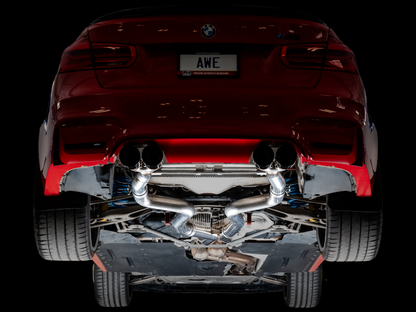 AWE Tuning BMW F8X M3/M4 Track Edition Catback Exhaust - Diamond Black Tips AWE Tuning