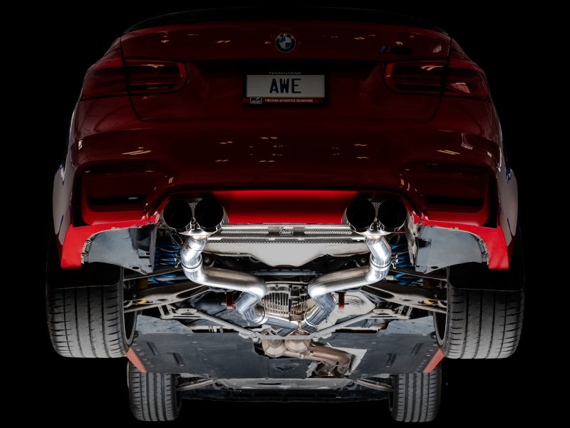 AWE Tuning BMW F8X M3/M4 SwitchPath Catback Exhaust - Diamond Black Tips AWE Tuning