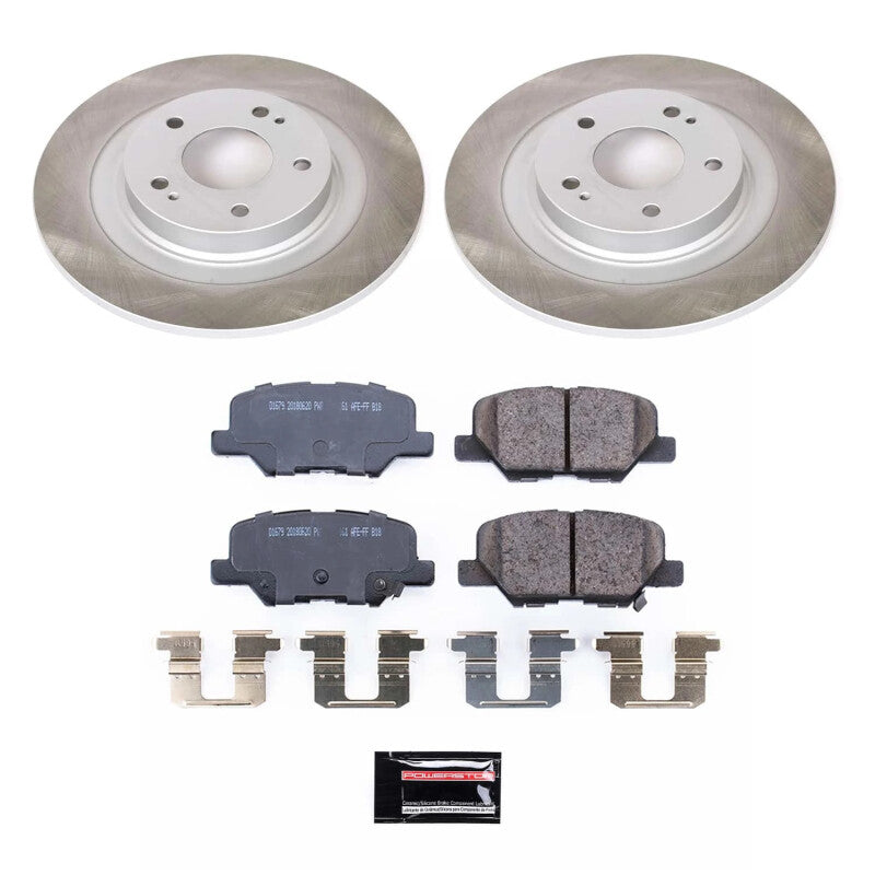 Power Stop 13-20 Mitsubishi Outlander Sport Rear Semi-Coated Rotor Kit PowerStop