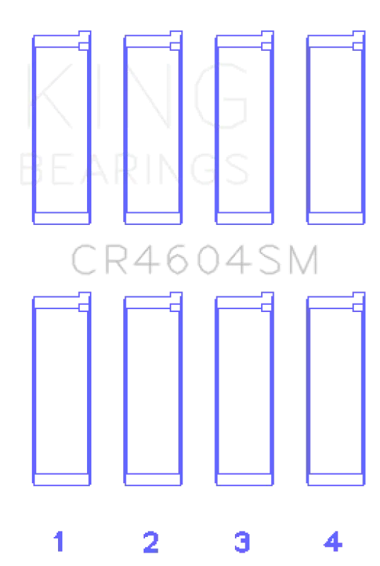 King Engine Bearings Ford 2.3L Duratec Mazda L3-Vdt Mzr Turbo (Size +0.25mm) Conrod Bearing Set King Engine Bearings