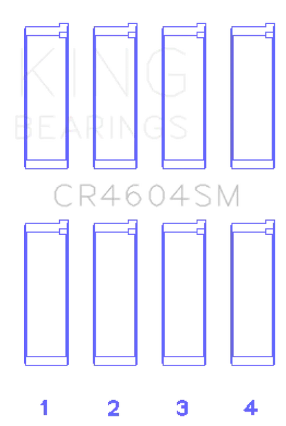 King Engine Bearings Ford 2.3L Duratec Mazda L3-Vdt Mzr Turbo (Size +0.25mm) Conrod Bearing Set King Engine Bearings