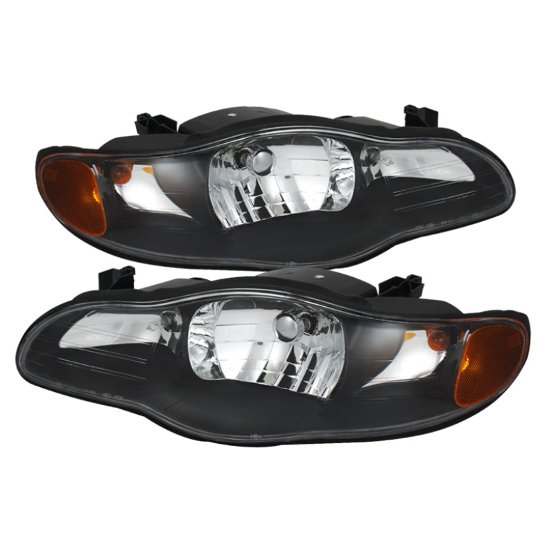 Xtune Chevy Monte Carlo 00-05 Crystal Headlights Black HD-JH-CMC00-AM-BK SPYDER