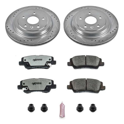 Power Stop 14-18 Cadillac CTS Rear Z26 Street Warrior Brake Kit PowerStop