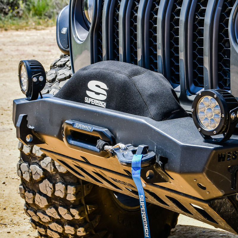 Superwinch Winch Cover for Sx 10000/12000/Talon 9.5 Integrated Winches - Blk Neoprene Superwinch