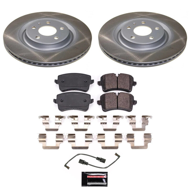 Power Stop 15-21 Porsche Macan Rear Semi-Coated Rotor Kit PowerStop