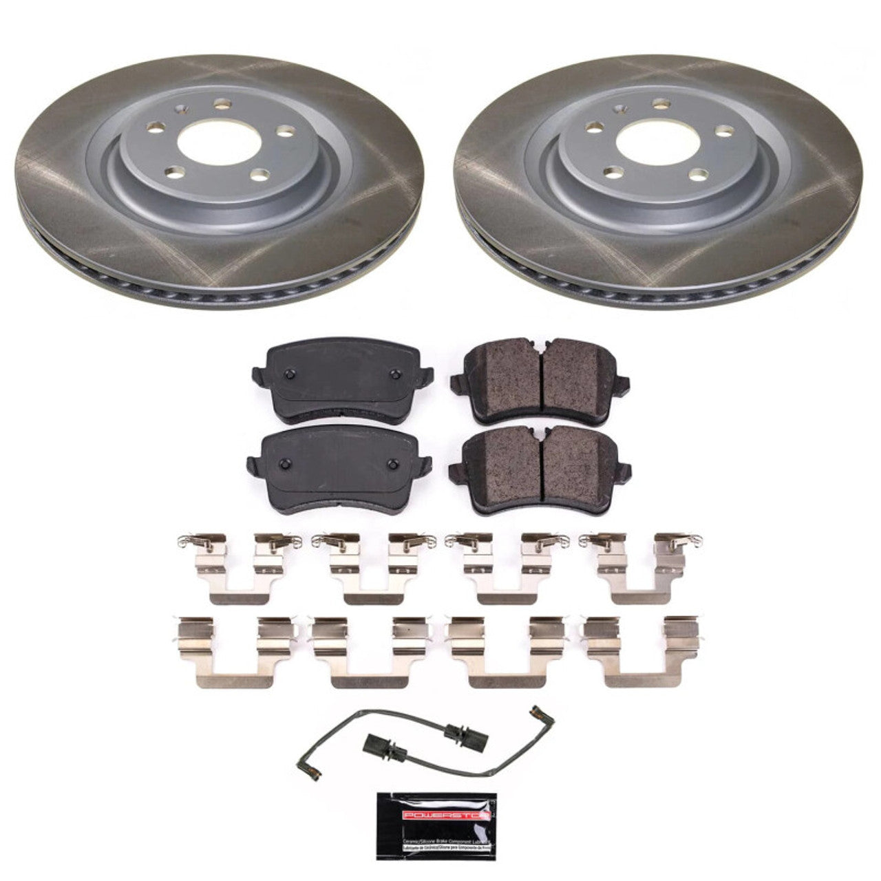 Power Stop 15-21 Ram ProMaster 1500 Front and Rear Semi-Coated Rotor Kit