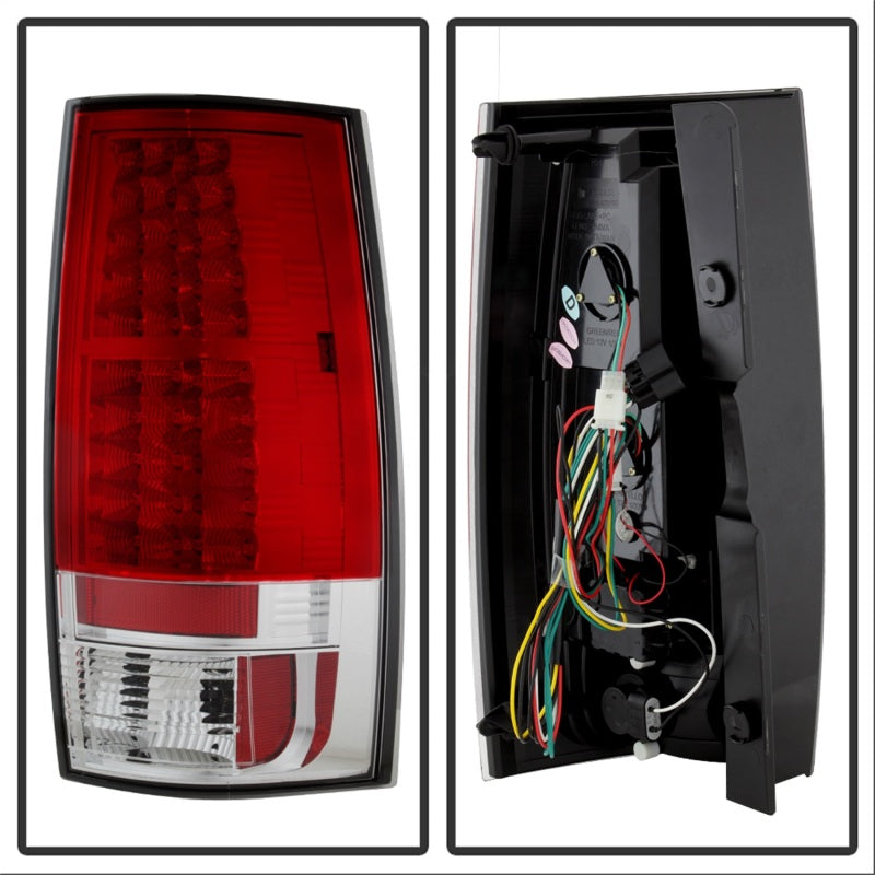 Spyder Chevy Suburban/GMC Yukon/Yukon Denali 07-14 LED Tail Lights Red Clear ALT-YD-CSUB07-LED-RC SPYDER