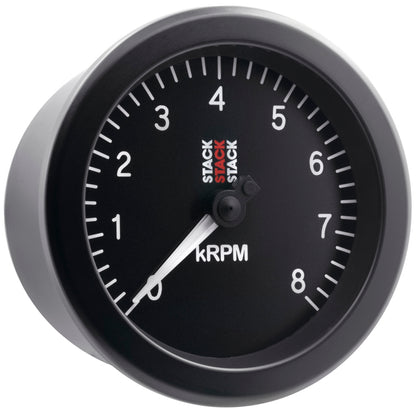 Autometer Stack Sport 88mm 0-8K RPM Tachometer - Black ST100-08