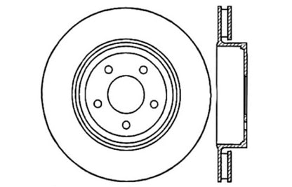 StopTech 05-10 Jeep Grand Cherokee Drilled Left Front Cryo Rotor Stoptech