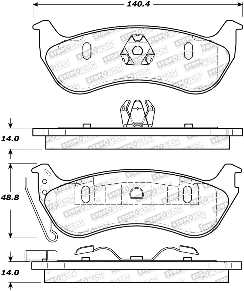 StopTech Street Disc Brake Pads - 305.09640 Stoptech