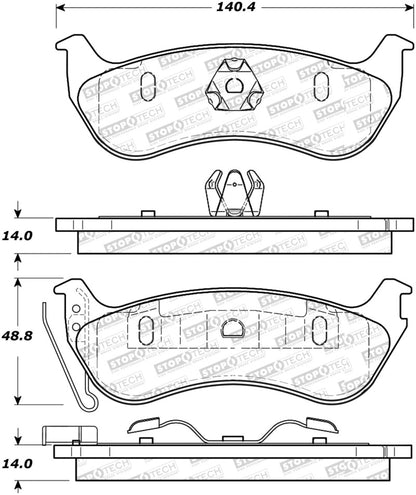 StopTech Street Disc Brake Pads - 305.09640 Stoptech