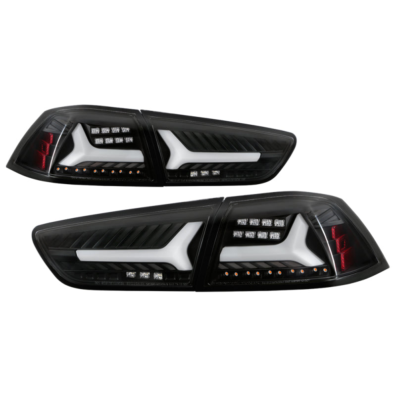 Spyder Mitsubishi Lancer/Evolution X 08-14 V2 LED Tail Lights - Black ALT-YD-ML08V2-SEQ-BK SPYDER