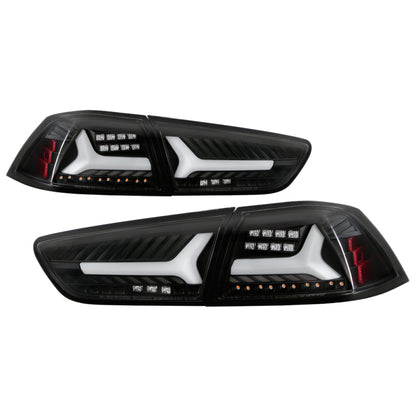 Spyder Mitsubishi Lancer/Evolution X 08-14 V2 LED Tail Lights - Black ALT-YD-ML08V2-SEQ-BK SPYDER