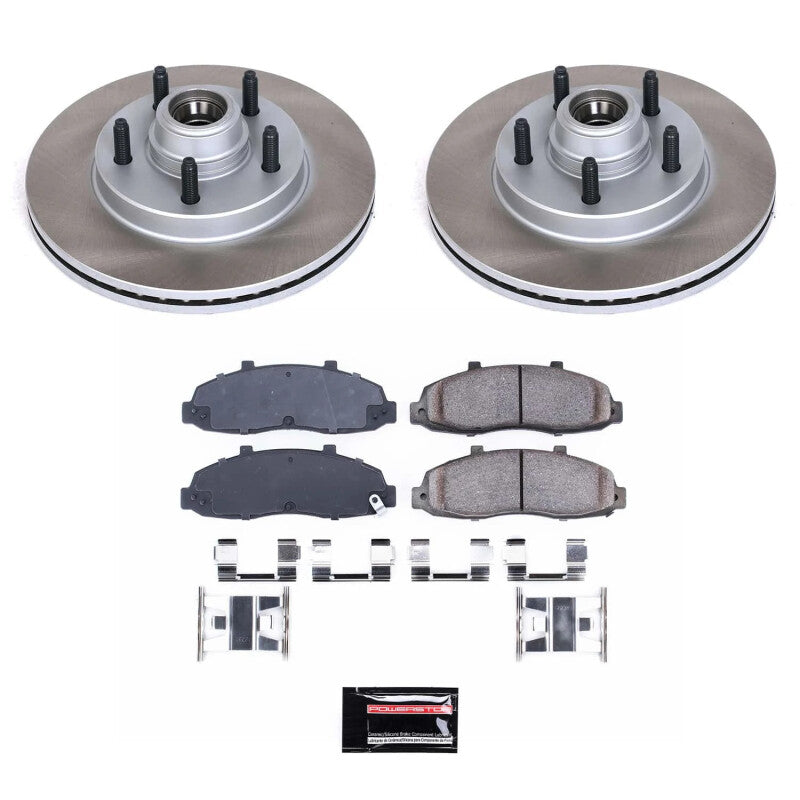 Power Stop 2002 Lincoln Blackwood Front Semi-Coated Rotor Kit PowerStop