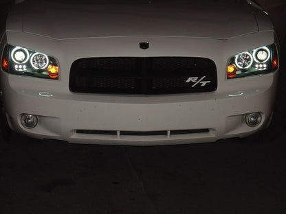 Spyder Dodge Charger 06-10 Projector Headlights Halogen Model CCFL Halo LED Blk PRO-YD-DCH05-CCFL-BK SPYDER