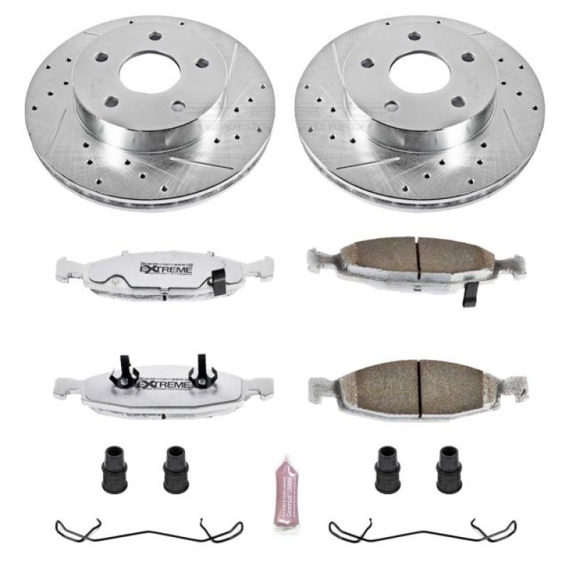 Power Stop 99-02 Jeep Grand Cherokee Front Z26 Street Warrior Brake Kit PowerStop