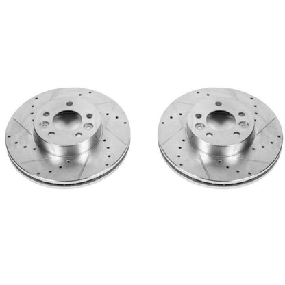 Power Stop 98-02 Ford Crown Victoria Front Evolution Drilled & Slotted Rotors - Pair PowerStop