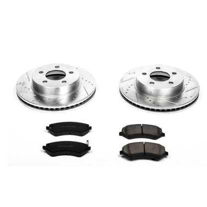 Power Stop 02-07 Jeep Liberty Front Z23 Evolution Sport Brake Kit PowerStop