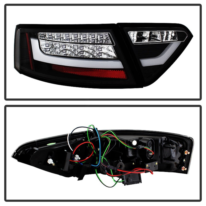 Spyder Audi A5 08-12 LED Tail Lights Black ALT-YD-AA508-LED-BK SPYDER