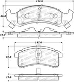 StopTech Premium Ceramic Front Brake Pads - 308.05050