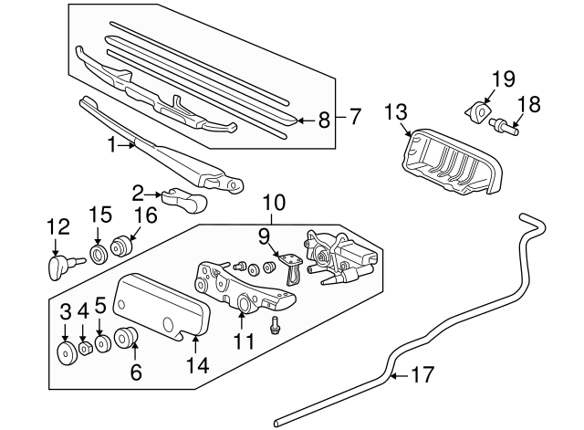 Genuine OEM Honda 1992-95 Civic Hatchback Strut Hardware (90105-SR3-000) X1