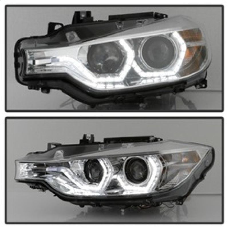 Spyder 12-14 BMW F30 3 Series 4DR Projector Headlights - LED DRL - Chrome (PRO-YD-BMWF3012-DRL-C) SPYDER
