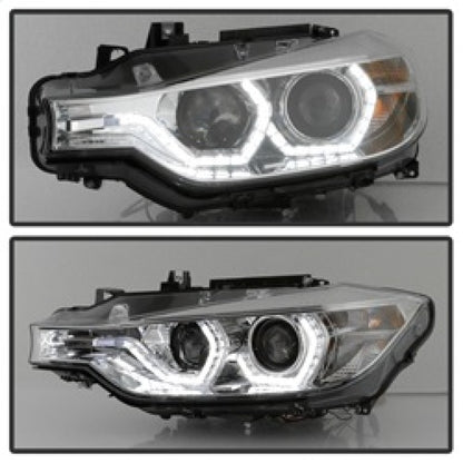 Spyder 12-14 BMW F30 3 Series 4DR Projector Headlights - LED DRL - Chrome (PRO-YD-BMWF3012-DRL-C) SPYDER