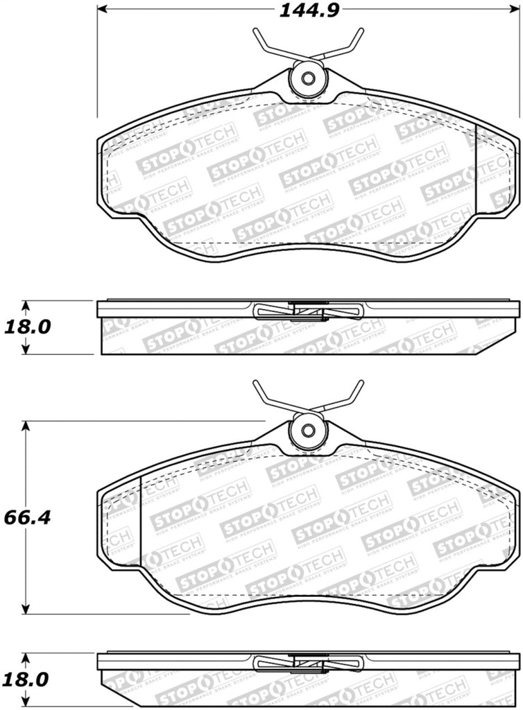 StopTech Premium Ceramic Brake Pads - 308.06760