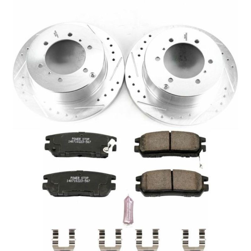 Power Stop 91-00 Mitsubishi Montero Rear Z23 Evolution Sport Brake Kit PowerStop