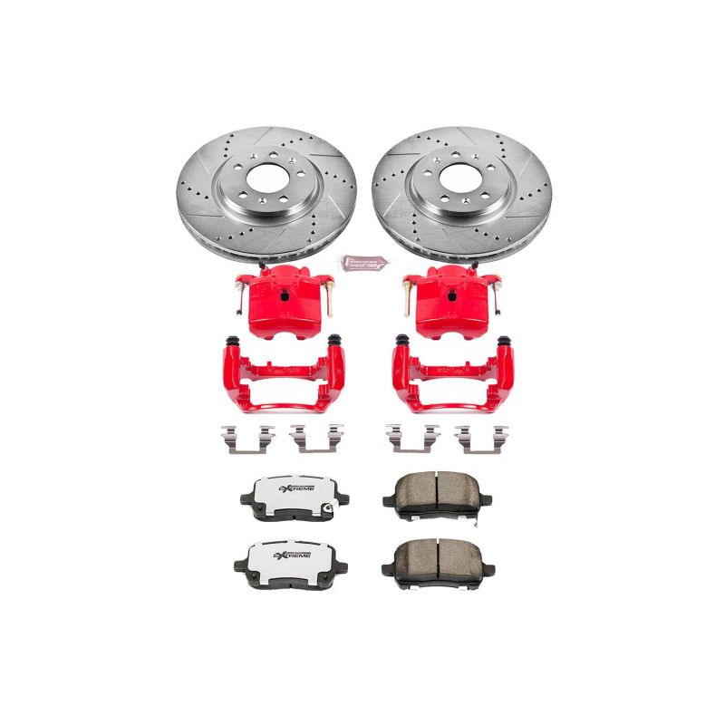 Power Stop 06-09 Pontiac Solstice Front Z26 Street Warrior Brake Kit w/Calipers PowerStop