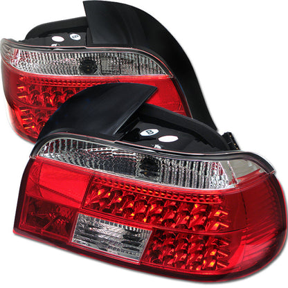 Spyder BMW E39 5-Series 97-00 LED Tail Lights Red Clear ALT-YD-BE3997-LED-RC SPYDER