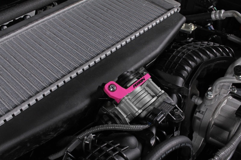 Perrin 2022+ Subaru WRX/19-23 Ascent/Legacy/Outback Top Mount Intercooler Bracket - Hyper Pink Perrin Performance