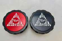 Load image into Gallery viewer, Kartboy Oil Cap V2 - Anodized Aluminum Center w/ Laser Engraved Kartboy Nuke Logo