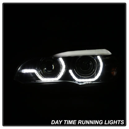 Spyder 07-10 BMW X5 E70 (HID Models Only) Projector Headlights - Black PRO-YD-BMWE7007-AFSHID-BK SPYDER
