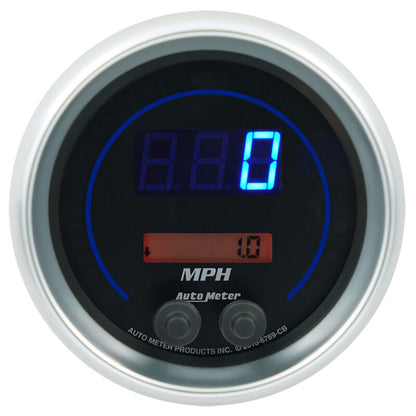 Autometer 85.7mm Black Switchable 260 MPH / 260 KM/H Speedometer Cobalt Elite Digital Gauge 6789-CB
