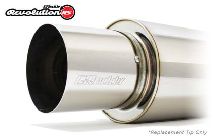 Greddy Universal 3in Revolution RS Muffler SS Tip - 115mm Dia / 185mm Length