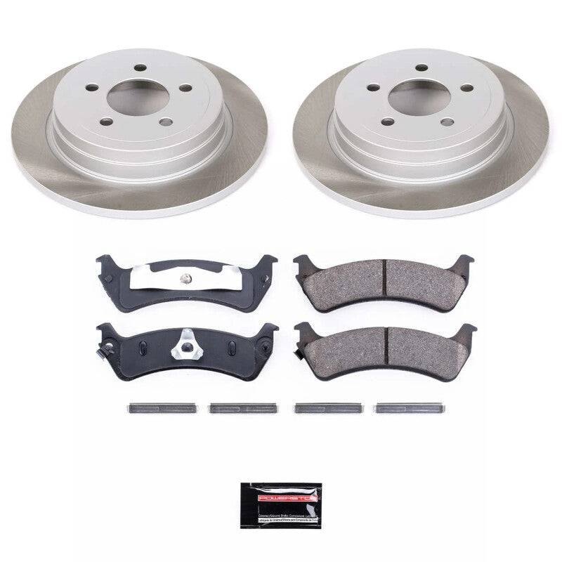 Power Stop 2003 Ford Explorer Sport Rear Semi-Coated Rotor Kit PowerStop