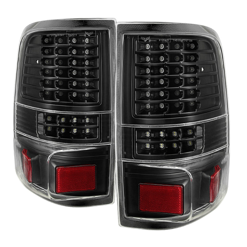 Xtune Ford F150 Styleside 04-08 LED Tail Lights Black ALT-JH-FF15004-LED-G2-BK SPYDER
