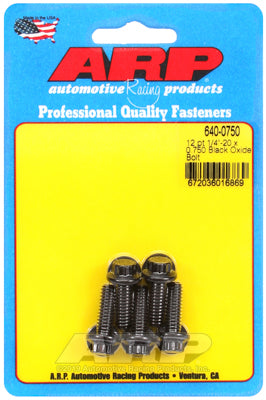 ARP 1/4-20 x 0.750 12pt Black Oxide Bolts ARP