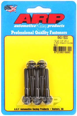 ARP 1/4 in.-20 RH Thread, 1.500 in 12 Point Bolts - Set of 5